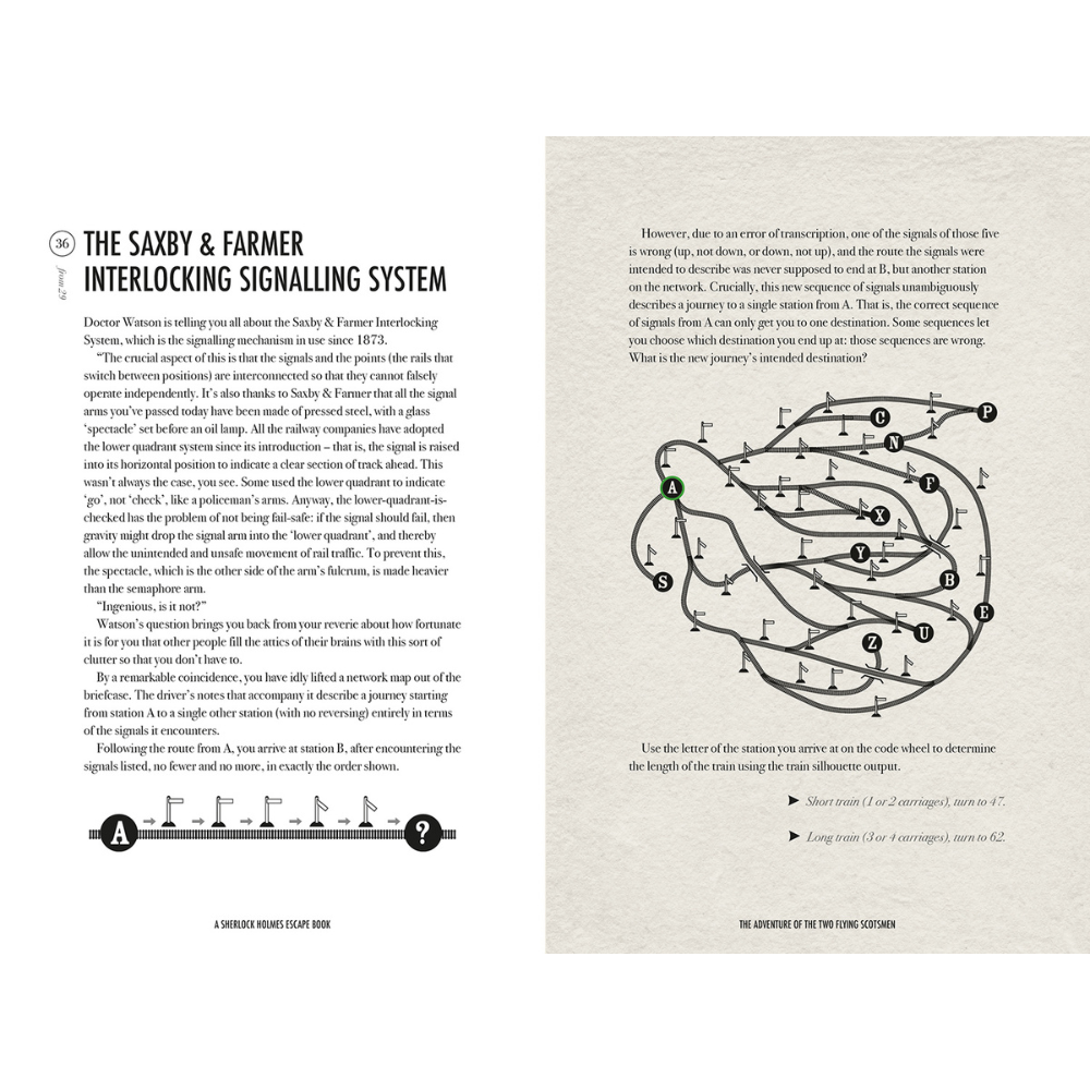 The Adventure of the Two Flying Scotsmen Escape Book Railways - Science Museum Shop