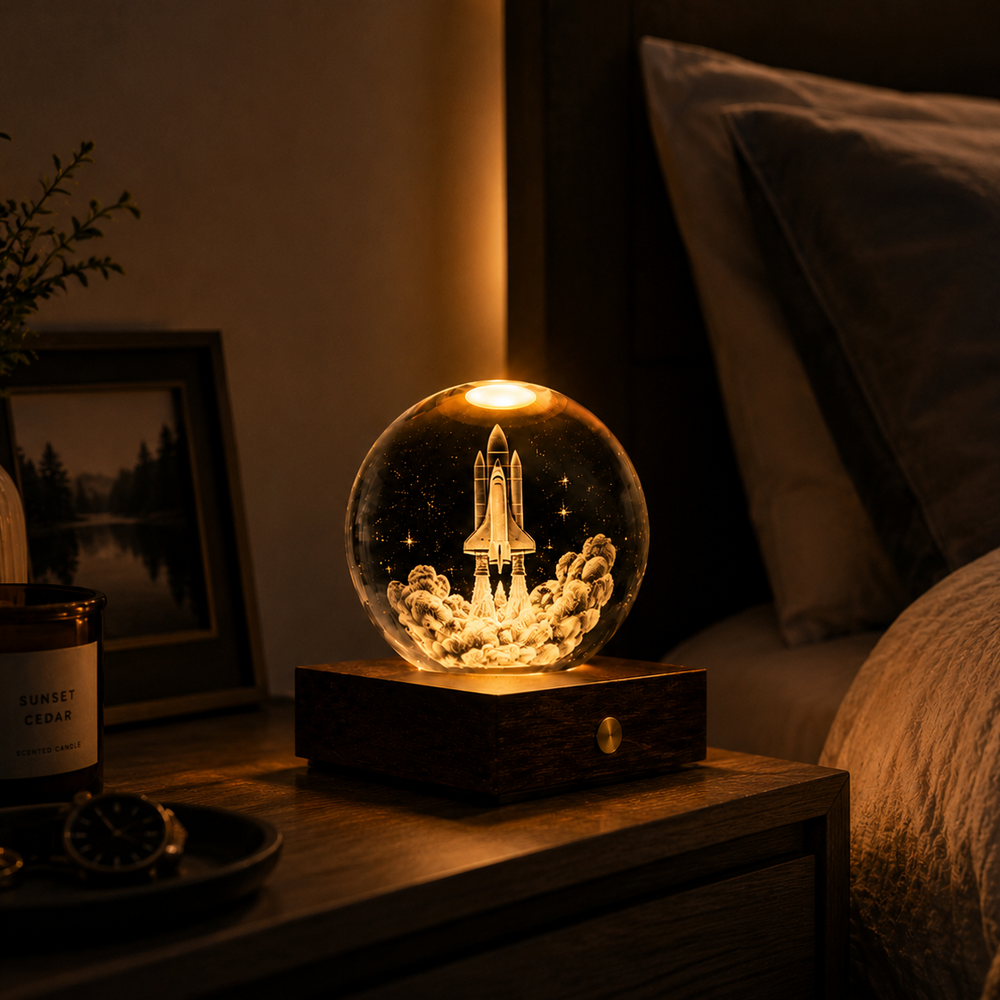Gingko Design Amber Light 3D Laser - Discovery Shuttle Home Tech - Science Museum Shop