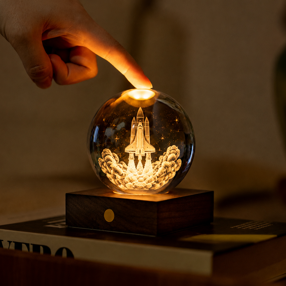 Gingko Design Amber Light 3D Laser - Discovery Shuttle Home Tech - Science Museum Shop
