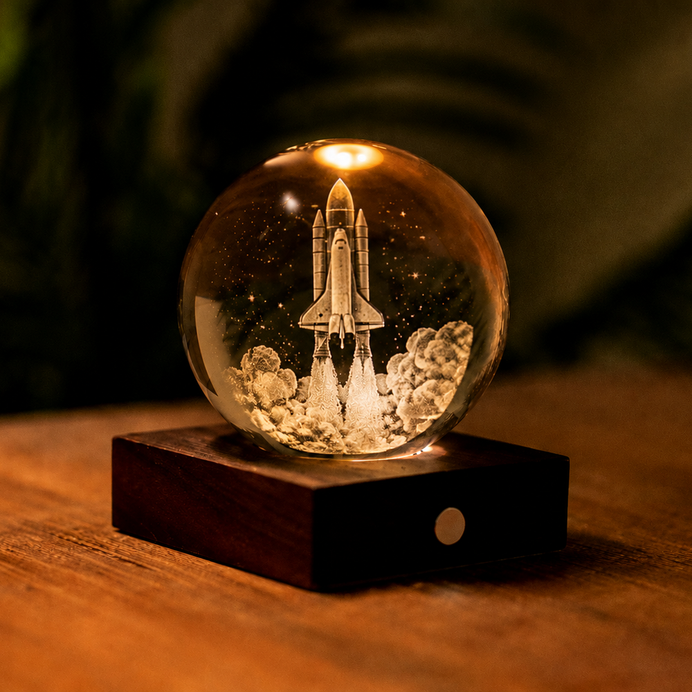 Gingko Design Amber Light 3D Laser - Discovery Shuttle Home Tech - Science Museum Shop