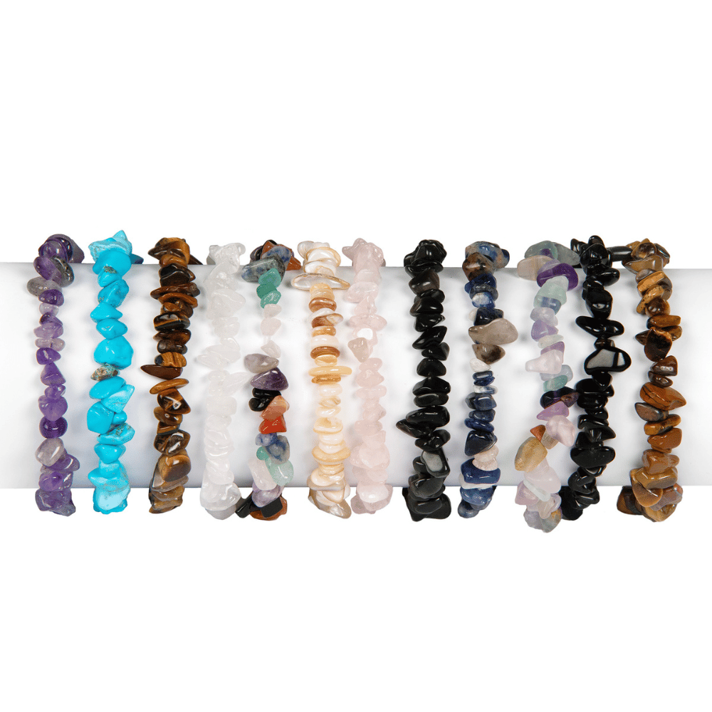 British Fossils Real Gemstones Bracelet Set of 3 Gemstones - Science Museum Shop