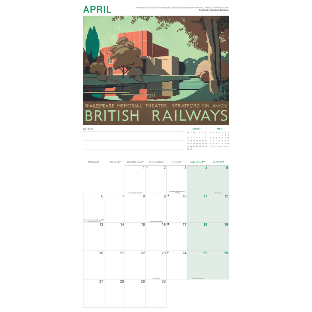 National Railway Museum Poster Art Calendar 2026 Calendars - Science Museum Shop