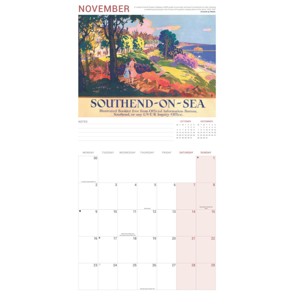 National Railway Museum Poster Art Calendar 2026 Calendars - Science Museum Shop