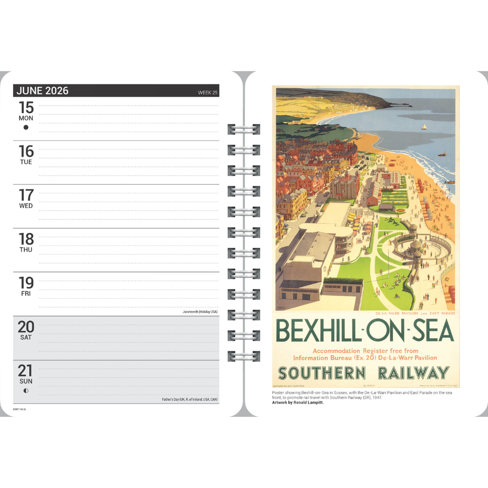 National Railway Museum Vintage Railway Posters Diary 2026 Calendars - Science Museum Shop