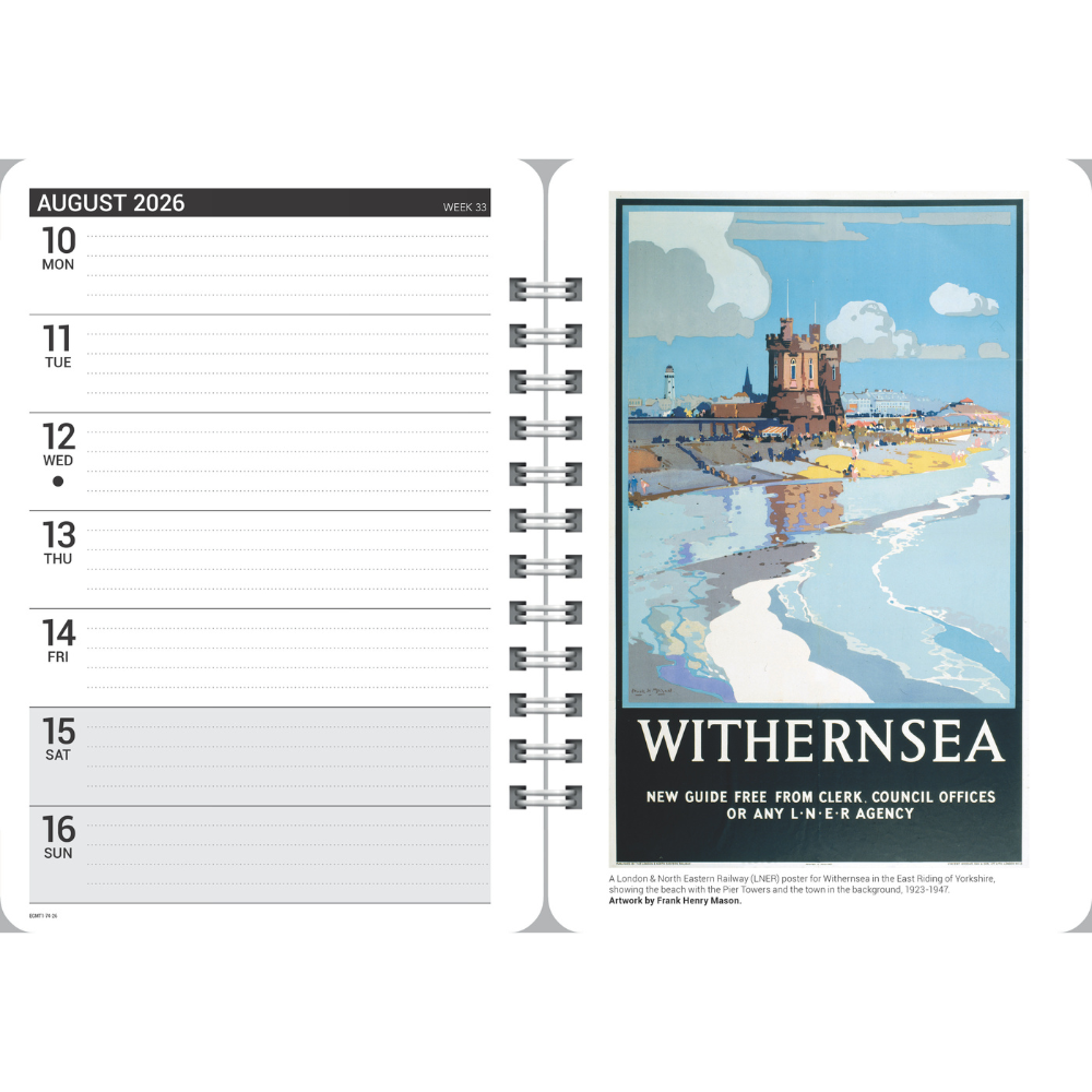 National Railway Museum Vintage Railway Posters Diary 2026 Calendars - Science Museum Shop