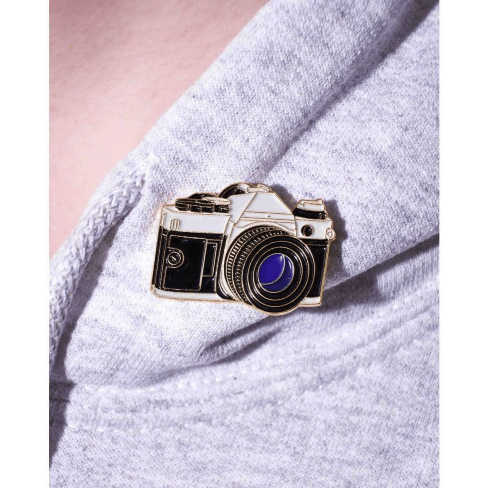 SLR Camera 1 Pin Badge - Gold-plated Brass Badges - Science Museum Shop