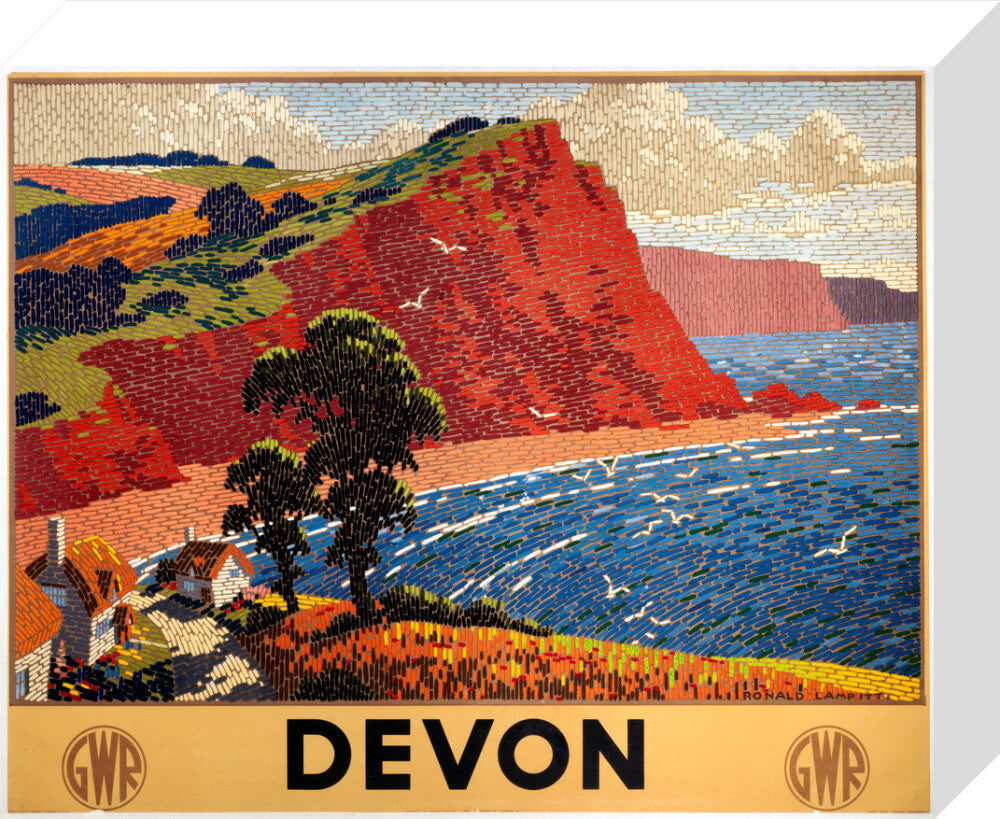 'Devon', GWR poster, 1936. stretched canvas small none Art Print - Science Museum Shop