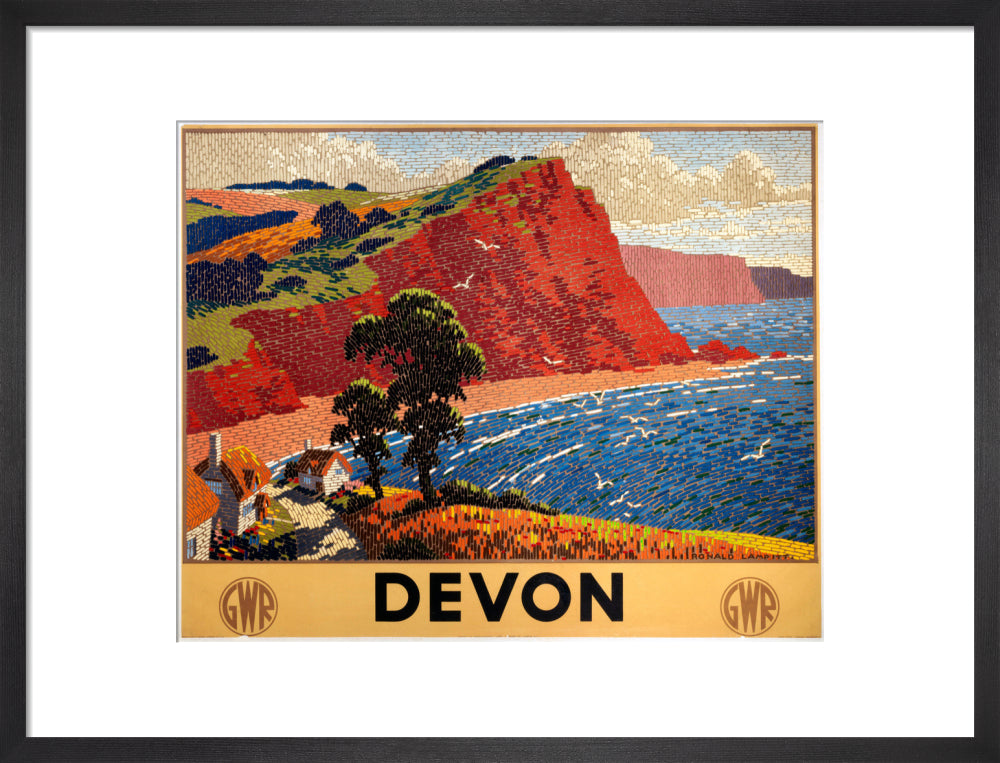 'Devon', GWR poster, 1936. art print medium black Art Print - Science Museum Shop