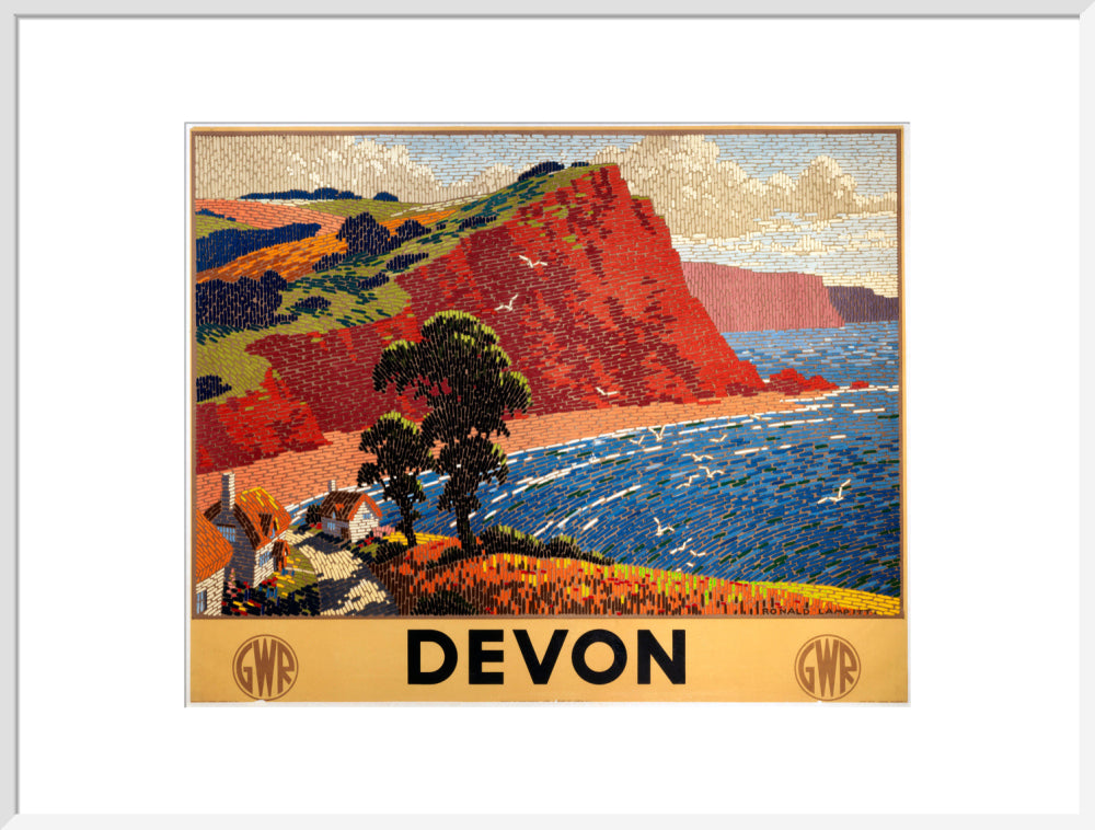 'Devon', GWR poster, 1936. art print extra large white Art Print - Science Museum Shop