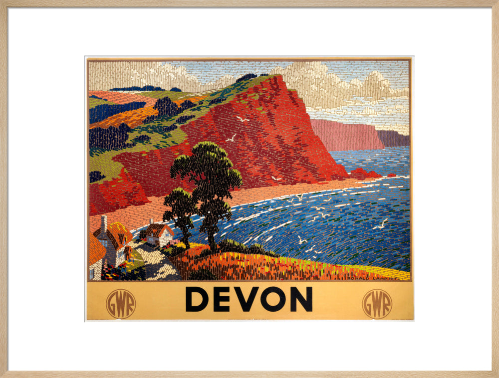 'Devon', GWR poster, 1936. art print extra large natural Art Print - Science Museum Shop