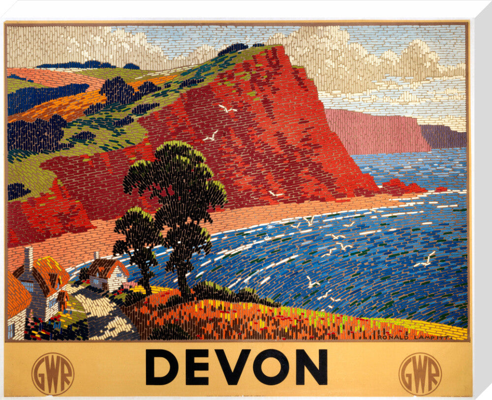 'Devon', GWR poster, 1936. stretched canvas large none Art Print - Science Museum Shop