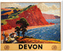 'Devon', GWR poster, 1936. stretched canvas extra large none Art Print - Science Museum Shop