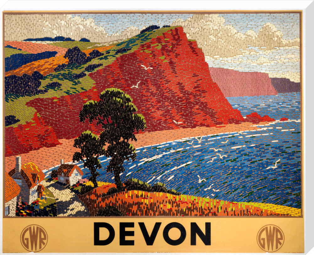 'Devon', GWR poster, 1936. stretched canvas extra large none Art Print - Science Museum Shop