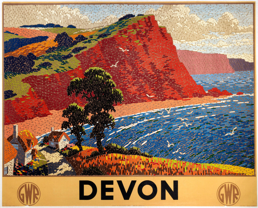'Devon', GWR poster, 1936. Art Print - Science Museum Shop