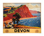 'Devon', GWR poster, 1936. unstretched canvas extra large none Art Print - Science Museum Shop