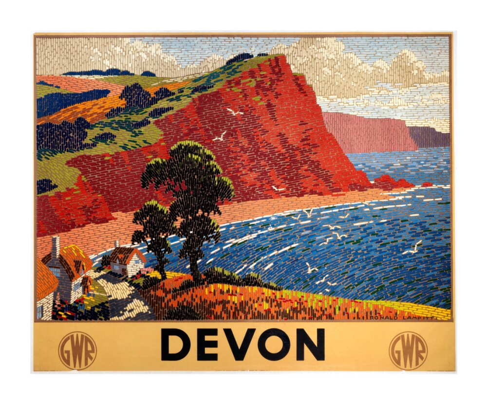 'Devon', GWR poster, 1936. unstretched canvas extra large none Art Print - Science Museum Shop