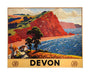 'Devon', GWR poster, 1936. unstretched canvas large none Art Print - Science Museum Shop