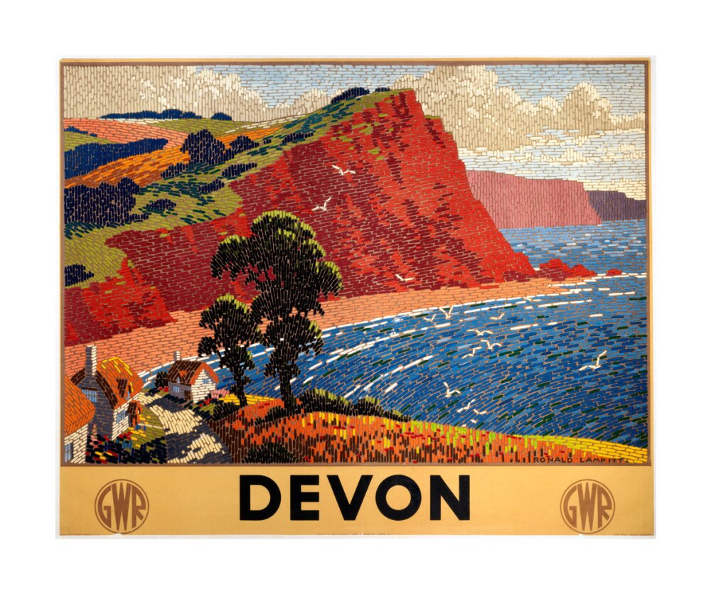 'Devon', GWR poster, 1936. unstretched canvas large none Art Print - Science Museum Shop