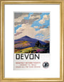 'Devon' GWR poster, 1937. art print small gold Art Print - Science Museum Shop