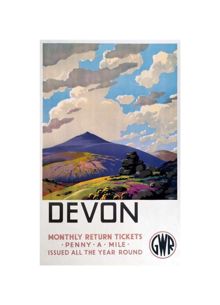 'Devon' GWR poster, 1937. unstretched canvas small none Art Print - Science Museum Shop