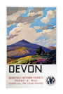 'Devon' GWR poster, 1937. unstretched canvas extra large none Art Print - Science Museum Shop