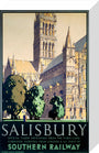 'Salisbury', SR poster, 1932. stretched canvas small none Art Print - Science Museum Shop
