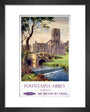 'Fountains Abbey, Yorkshire', BR (NER) poster, 1956. art print extra small black Art Print - Science Museum Shop