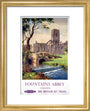 'Fountains Abbey, Yorkshire', BR (NER) poster, 1956. art print extra small gold Art Print - Science Museum Shop
