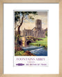'Fountains Abbey, Yorkshire', BR (NER) poster, 1956. art print extra small natural Art Print - Science Museum Shop
