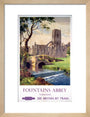 'Fountains Abbey, Yorkshire', BR (NER) poster, 1956. art print small natural Art Print - Science Museum Shop
