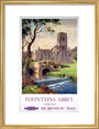 'Fountains Abbey, Yorkshire', BR (NER) poster, 1956. art print medium gold Art Print - Science Museum Shop