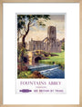 'Fountains Abbey, Yorkshire', BR (NER) poster, 1956. art print medium natural Art Print - Science Museum Shop