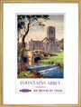 'Fountains Abbey, Yorkshire', BR (NER) poster, 1956. art print large gold Art Print - Science Museum Shop