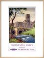 'Fountains Abbey, Yorkshire', BR (NER) poster, 1956. art print large natural Art Print - Science Museum Shop