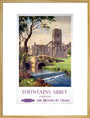 'Fountains Abbey, Yorkshire', BR (NER) poster, 1956. art print extra large gold Art Print - Science Museum Shop