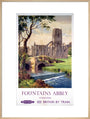 'Fountains Abbey, Yorkshire', BR (NER) poster, 1956. art print extra large natural Art Print - Science Museum Shop