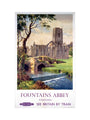 'Fountains Abbey, Yorkshire', BR (NER) poster, 1956. art print small none Art Print - Science Museum Shop