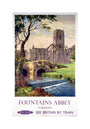 'Fountains Abbey, Yorkshire', BR (NER) poster, 1956. unstretched canvas medium none Art Print - Science Museum Shop
