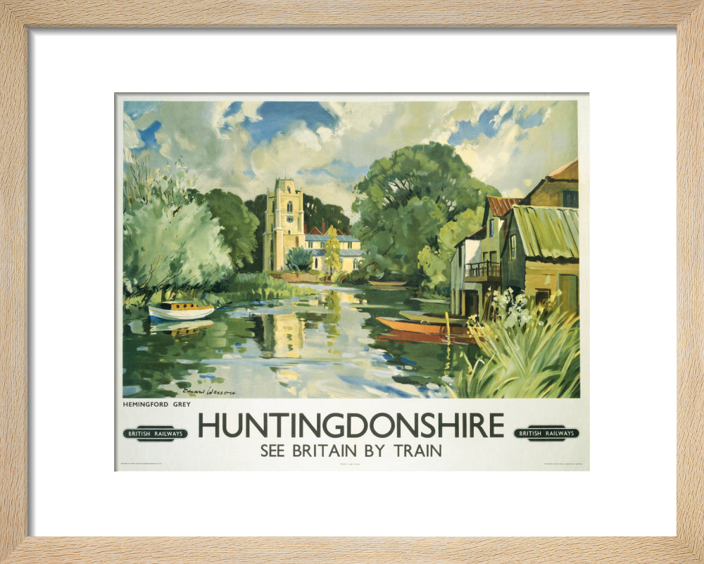 Hemingford Grey, Huntingdonshire, BR poster, c 1950s. art print extra small natural Art Print - Science Museum Shop