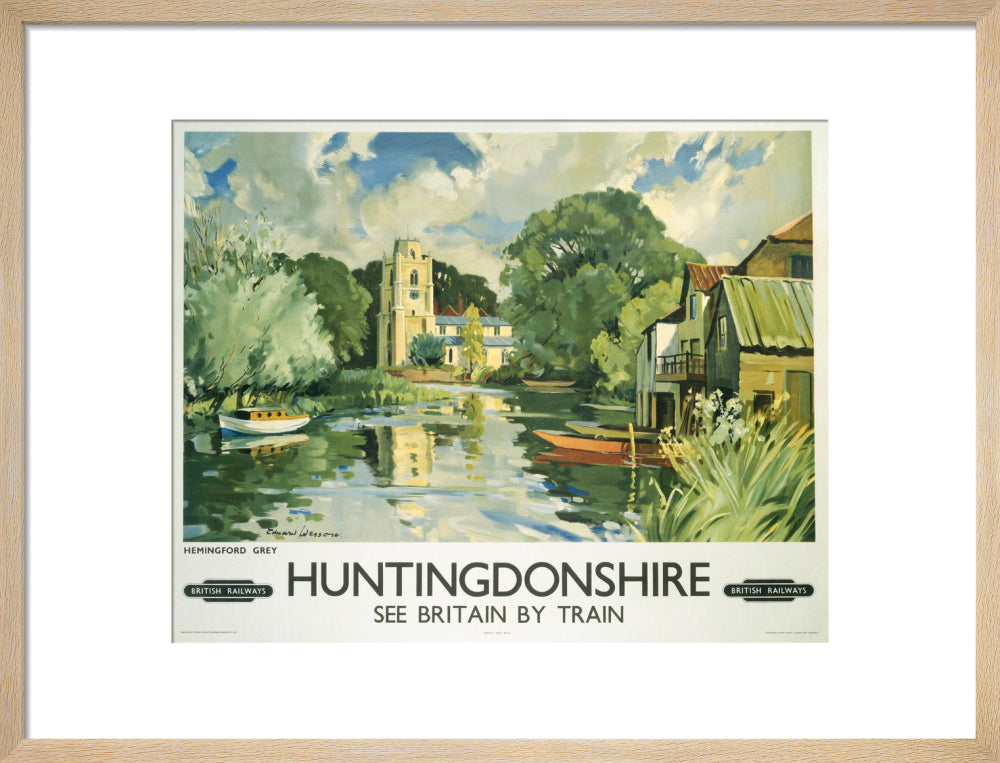 Hemingford Grey, Huntingdonshire, BR poster, c 1950s. art print medium natural Art Print - Science Museum Shop