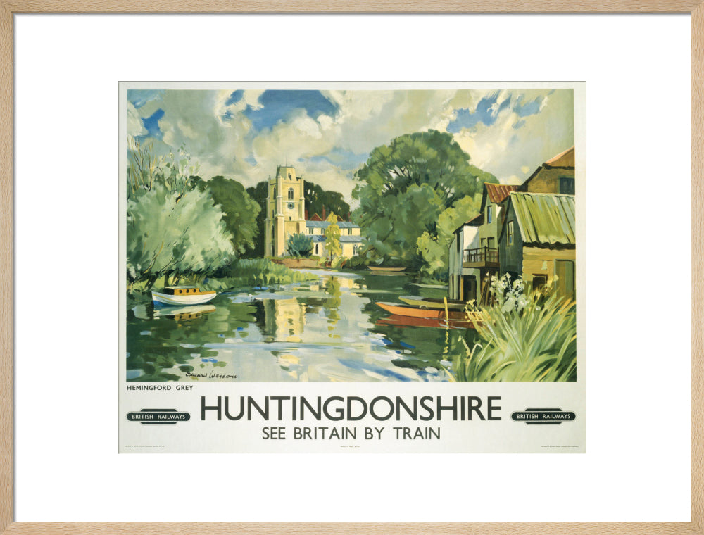 Hemingford Grey, Huntingdonshire, BR poster, c 1950s. art print large natural Art Print - Science Museum Shop
