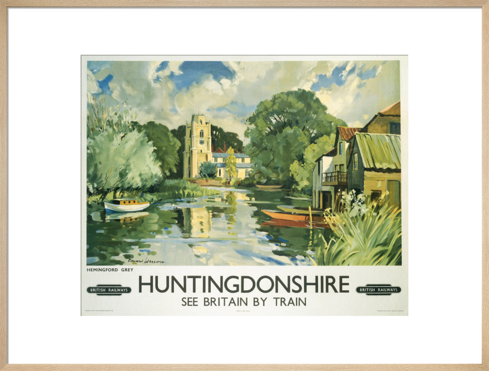 Hemingford Grey, Huntingdonshire, BR poster, c 1950s. art print extra large natural Art Print - Science Museum Shop