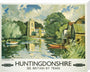 Hemingford Grey, Huntingdonshire, BR poster, c 1950s. stretched canvas large none Art Print - Science Museum Shop