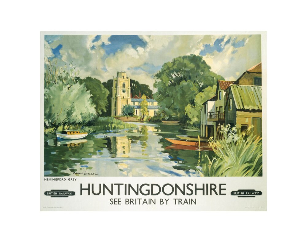 Hemingford Grey, Huntingdonshire, BR poster, c 1950s. art print extra small none Art Print - Science Museum Shop