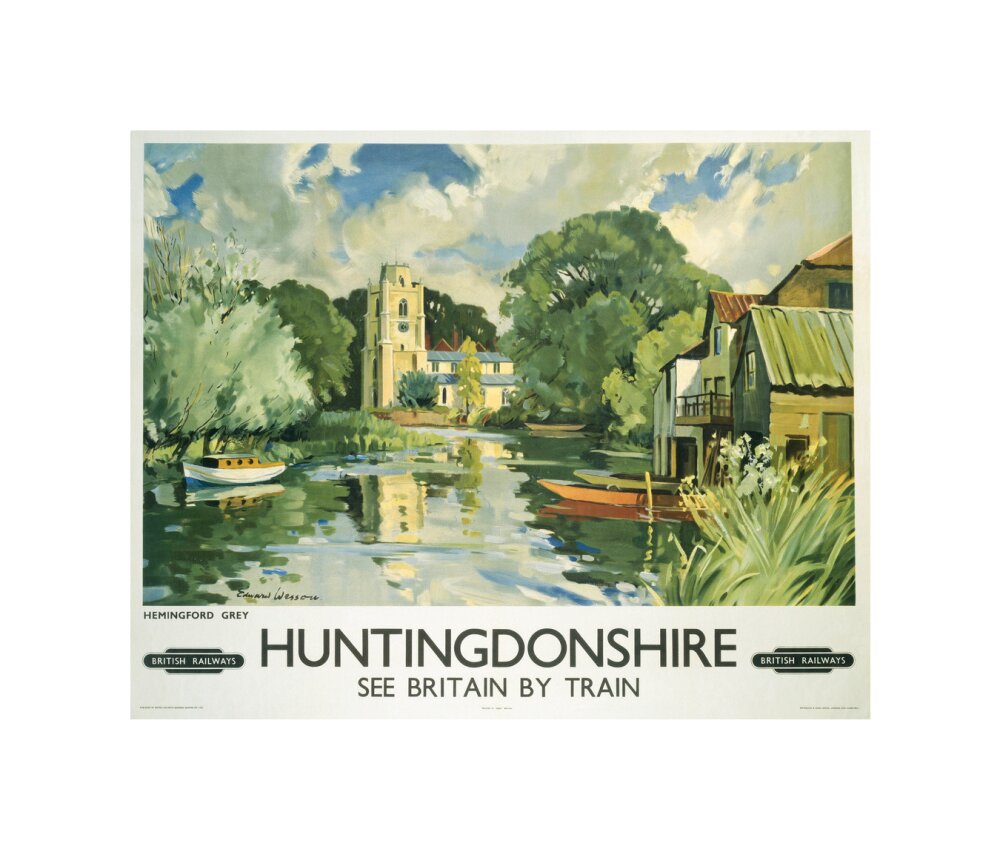 Hemingford Grey, Huntingdonshire, BR poster, c 1950s. unstretched canvas small none Art Print - Science Museum Shop