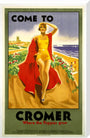 'Come to Cromer, Where the Poppies Grow', LMS/LNER poster, 1923-1947. stretched canvas extra large none Art Print - Science Museum Shop