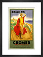 'Come to Cromer, Where the Poppies Grow', LMS/LNER poster, 1923-1947. art print small black Art Print - Science Museum Shop