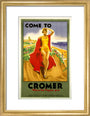 'Come to Cromer, Where the Poppies Grow', LMS/LNER poster, 1923-1947. art print small gold Art Print - Science Museum Shop