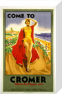 'Come to Cromer, Where the Poppies Grow', LMS/LNER poster, 1923-1947. stretched canvas small none Art Print - Science Museum Shop