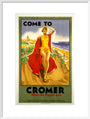 'Come to Cromer, Where the Poppies Grow', LMS/LNER poster, 1923-1947. art print large white Art Print - Science Museum Shop